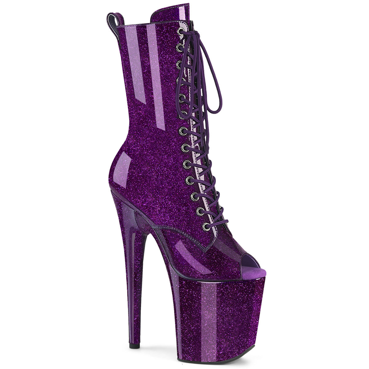 【PLEASER】FLAMINGO-1041GP シューズ Purple Glitter Pat/M【取寄】