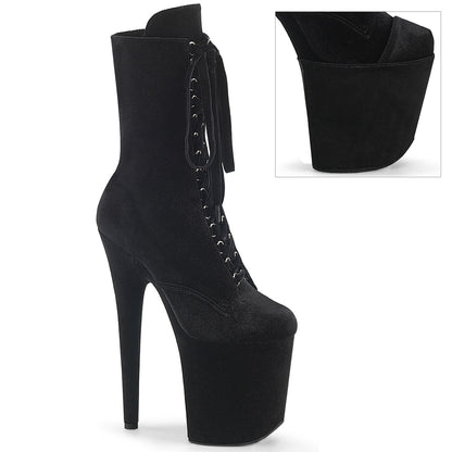【PLEASER】FLAMINGO-1045VEL プラットフォームシューズ Blk Velvet/Blk Velvet【取寄】