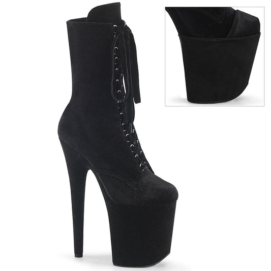 【PLEASER】FLAMINGO-1045VEL プラットフォームシューズ Blk Velvet/Blk Velvet【取寄】