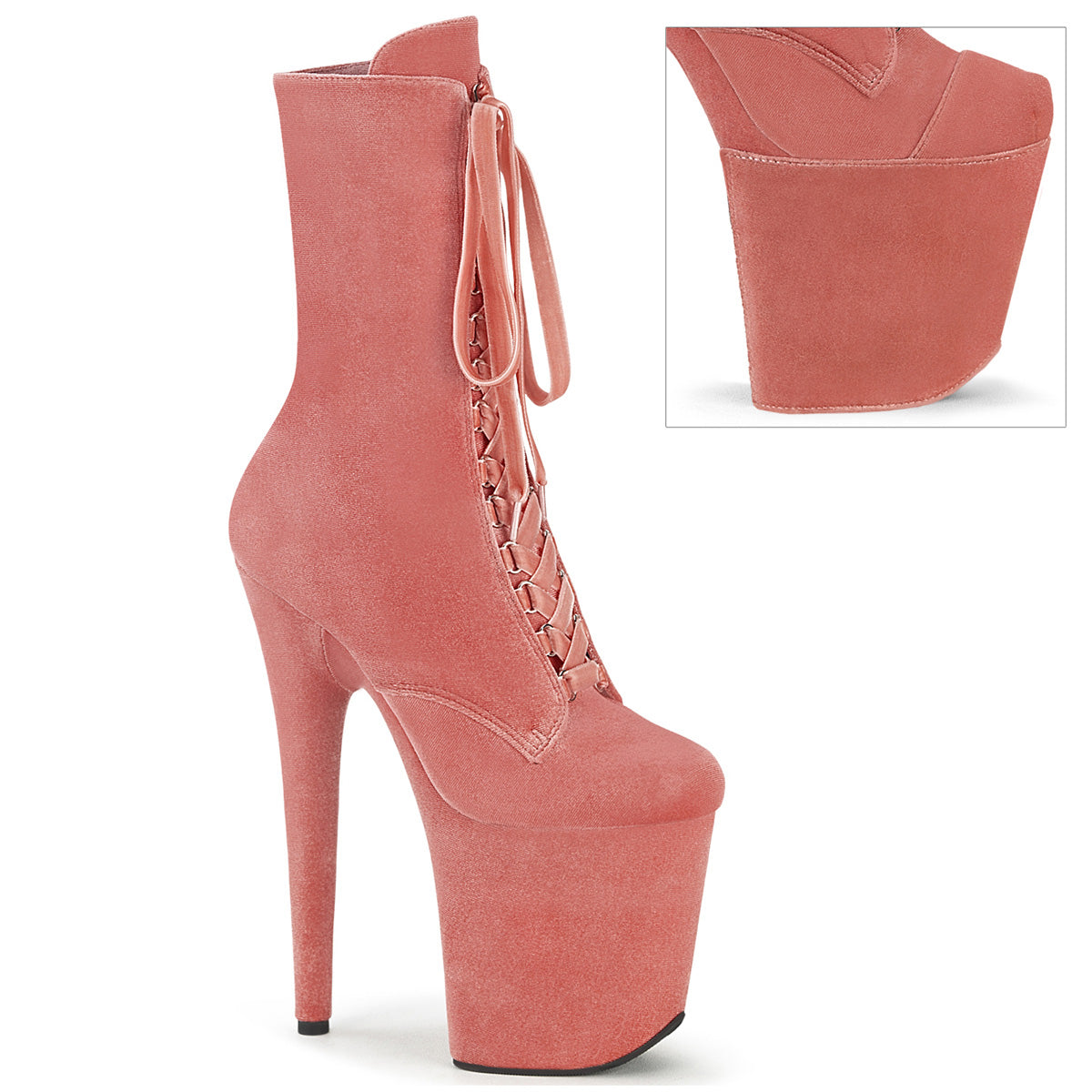 【PLEASER】FLAMINGO-1045VEL シューズ Dusty Pink Velvet/M【取寄】