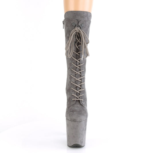 【PLEASER】FLAMINGO-1050FS プラットフォームシューズ Grey Faux Suede/Grey Faux Suede【取寄】