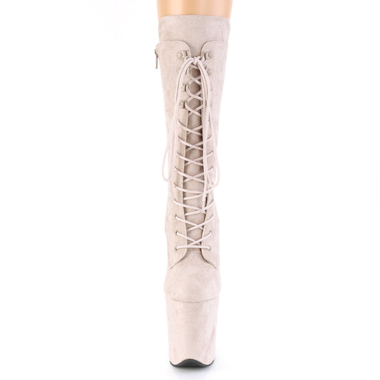 【PLEASER】FLAMINGO-1050FS プラットフォームシューズ Nude Faux Suede/Nude Faux Suede【取寄】