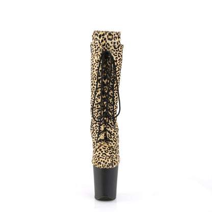 【PLEASER】FLAMINGO-1050LP シューズ Leopard Print Pony Hair/Blk Matte【取寄】