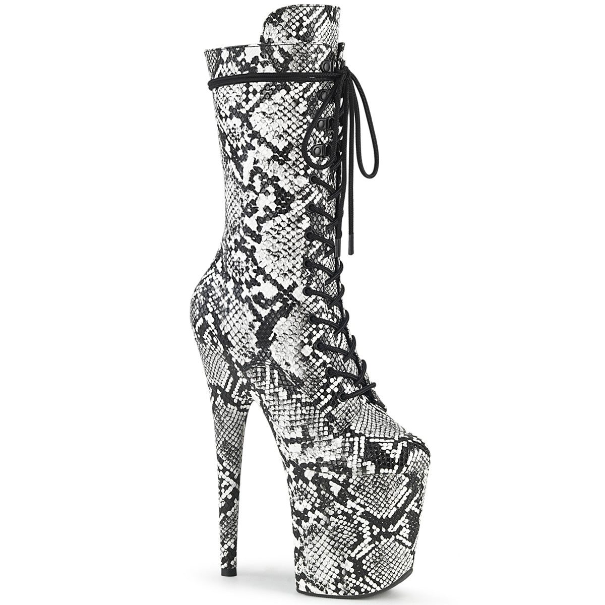 【PLEASER】FLAMINGO-1050SP シューズ Blk-Wht Snake Print/Blk-Wht Snake Print【取寄】