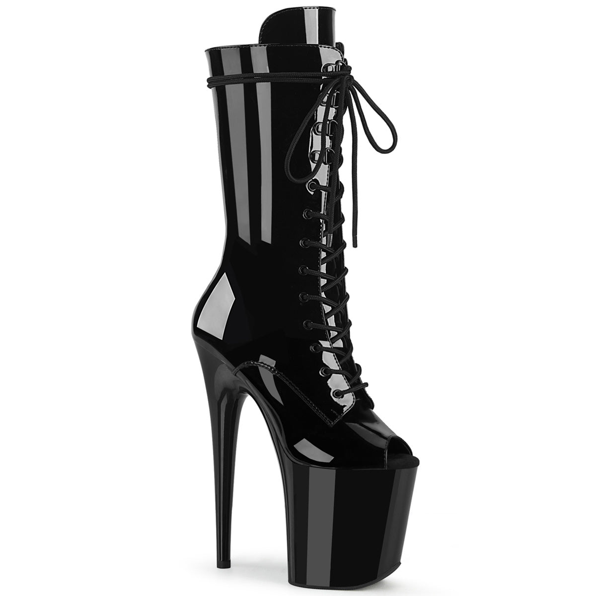 【PLEASER】FLAMINGO-1051 シューズ Blk Pat/Blk【取寄】