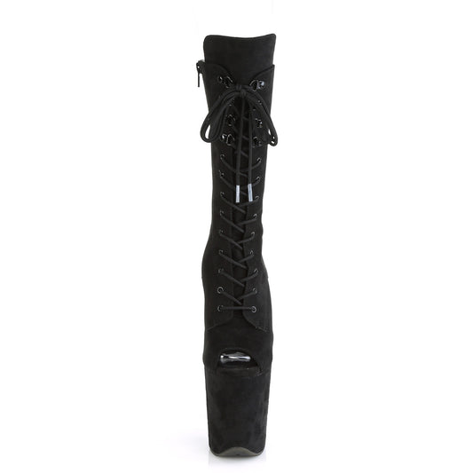 【PLEASER】FLAMINGO-1051FS プラットフォームシューズ Blk Faux Suede/Blk Faux Suede【取寄】