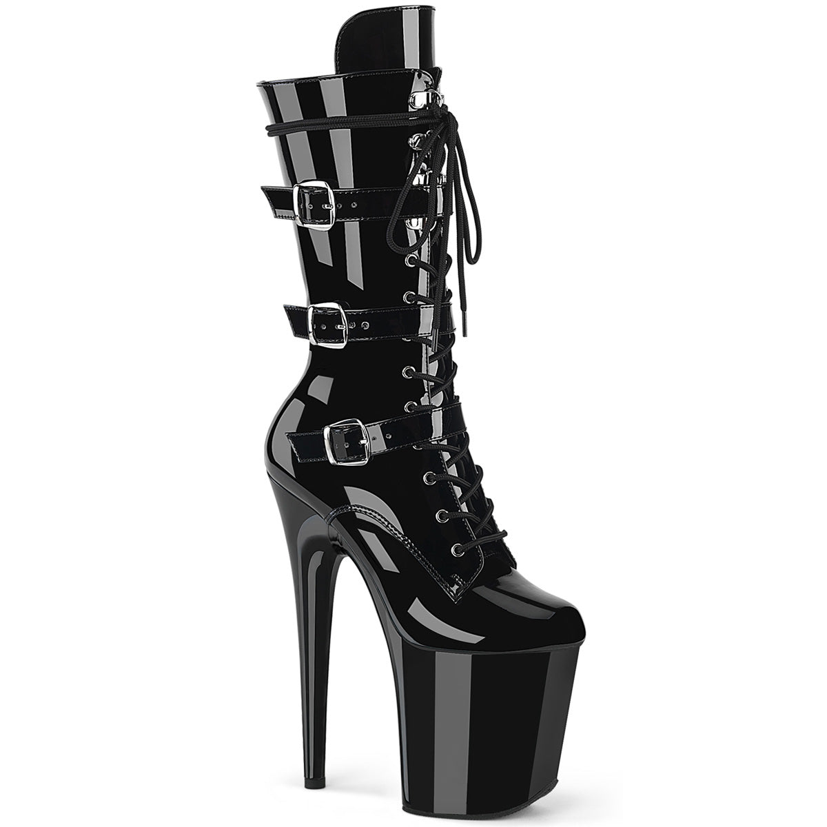 【PLEASER】FLAMINGO-1053 シューズ Blk Pat/Blk【取寄】