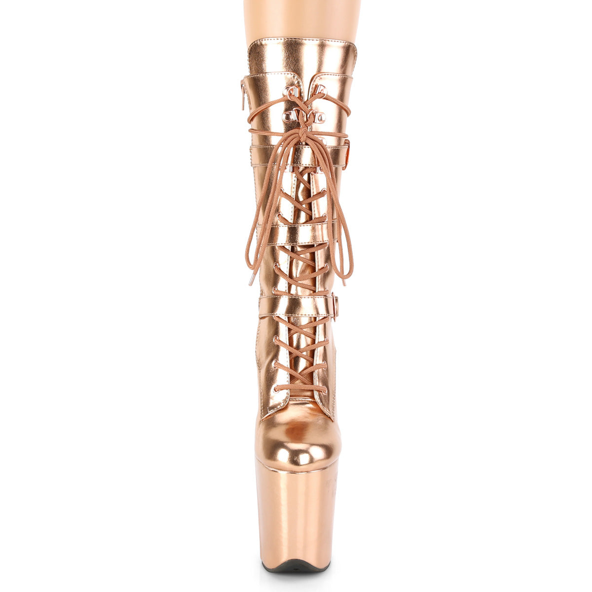 【PLEASER】FLAMINGO-1053 シューズ Rose Gold Metallic Pu/Rose Gold Metallic Pu【取寄】