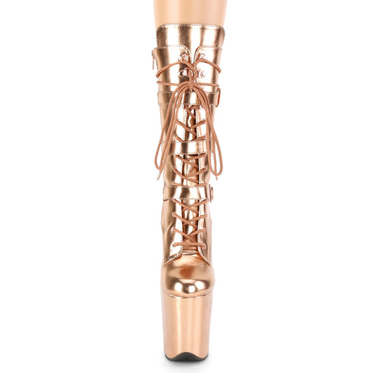 【PLEASER】FLAMINGO-1053 プラットフォームシューズ Rose Gold Metallic Pu/Rose Gold Metallic Pu【取寄】