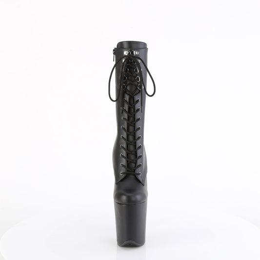 【PLEASER】FLAMINGO-1054 プラットフォームシューズ Blk Faux Leather/Blk Matte【取寄】