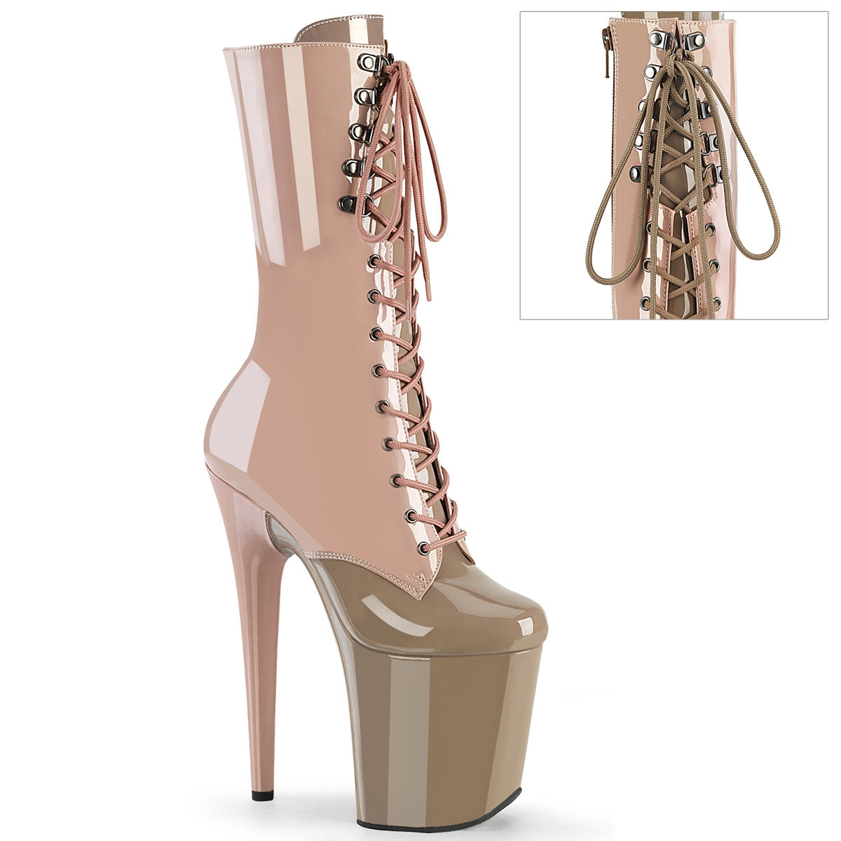 【PLEASER】FLAMINGO-1054DC シューズ Dusty Pink-Sand Pat/Dusty Pink-Sand【取寄】
