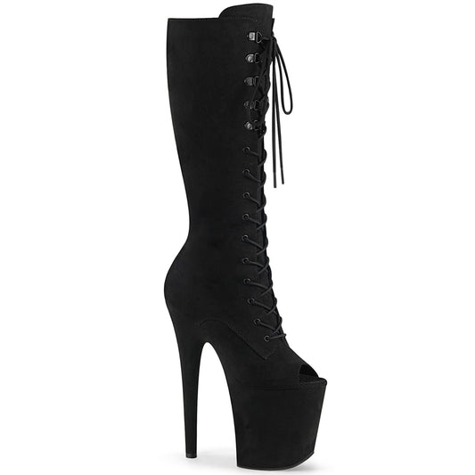 【PLEASER】FLAMINGO-2051FS シューズ Blk Faux Suede/Blk Faux Suede【取寄】