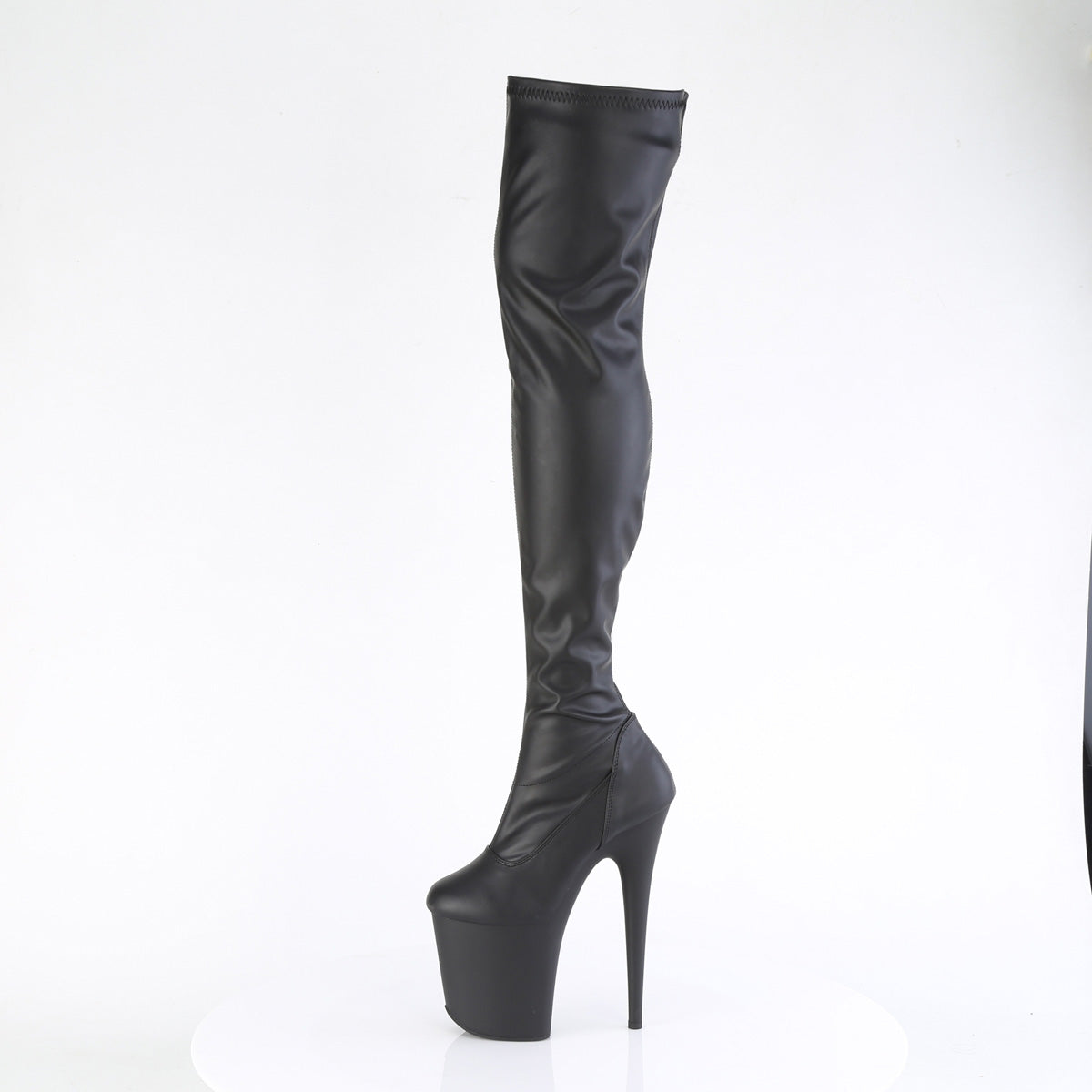 【PLEASER】FLAMINGO-3000 シューズ Blk Faux Leather/Blk Matte【取寄】