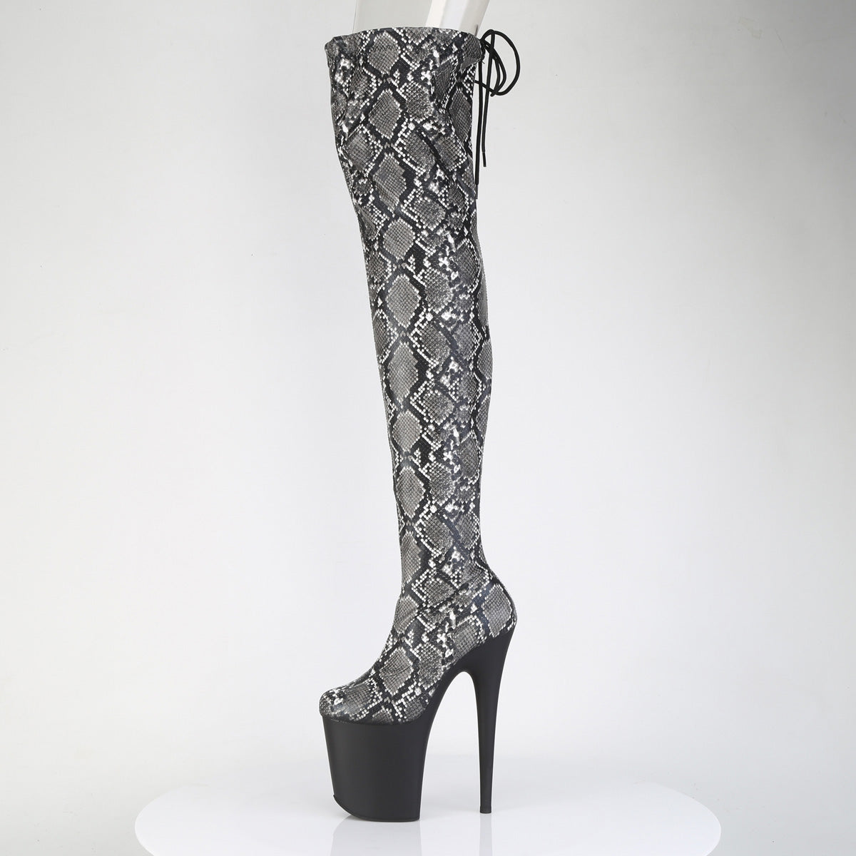 【PLEASER】FLAMINGO-3008SP-BT シューズ Grey-Blk Snake Print/Blk Matte【取寄】