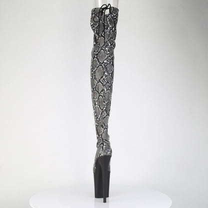 【PLEASER】FLAMINGO-3008SP-BT シューズ Grey-Blk Snake Print/Blk Matte【取寄】