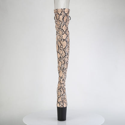 【PLEASER】FLAMINGO-3008SP-BT シューズ Tan-Brown Snake Print/Blk Matte【取寄】