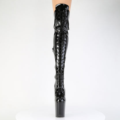 【PLEASER】FLAMINGO-3014 シューズ Blk Str. Pat/Blk【取寄】