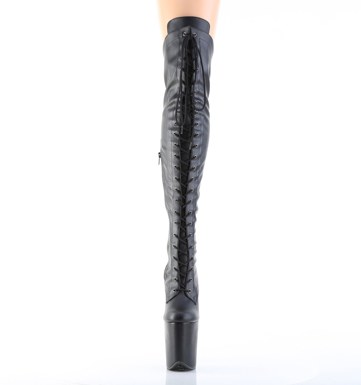 【PLEASER】FLAMINGO-3014 シューズ Blk Str. Faux Leather/Blk Matte【取寄】
