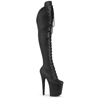 【PLEASER】FLAMINGO-3014 シューズ Blk Str. Faux Leather/Blk Matte【取寄】