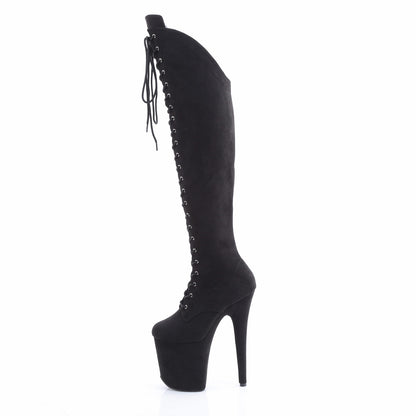 【PLEASER】FLAMINGO-3014FS シューズ Blk Faux Suede/Blk Faux Suede【取寄】