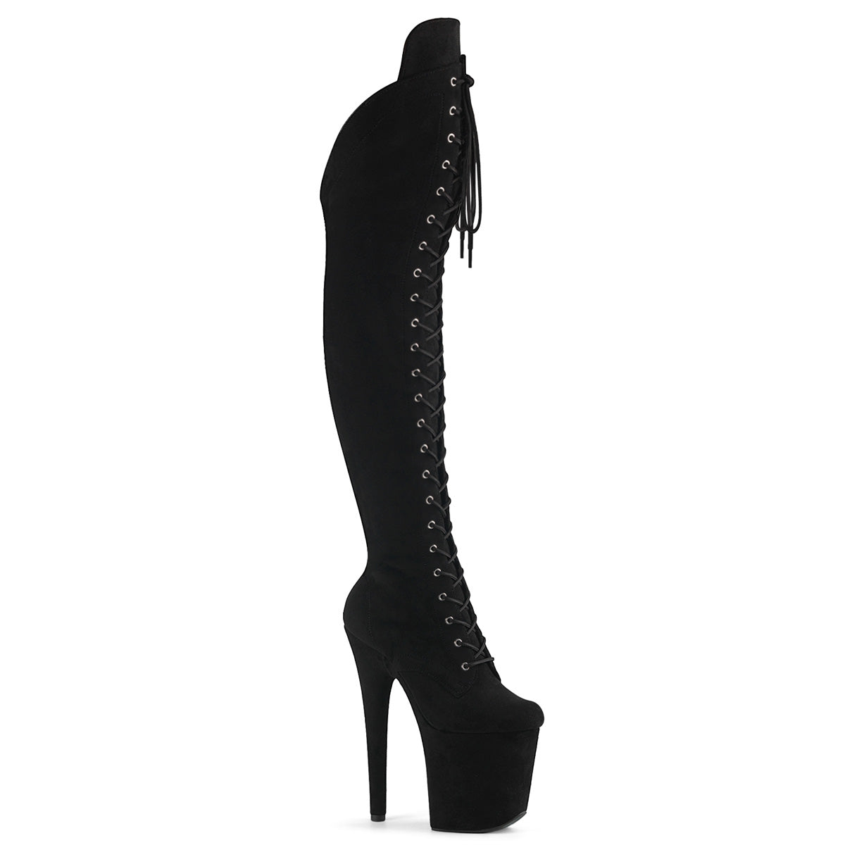 【PLEASER】FLAMINGO-3014FS シューズ Blk Faux Suede/Blk Faux Suede【取寄】