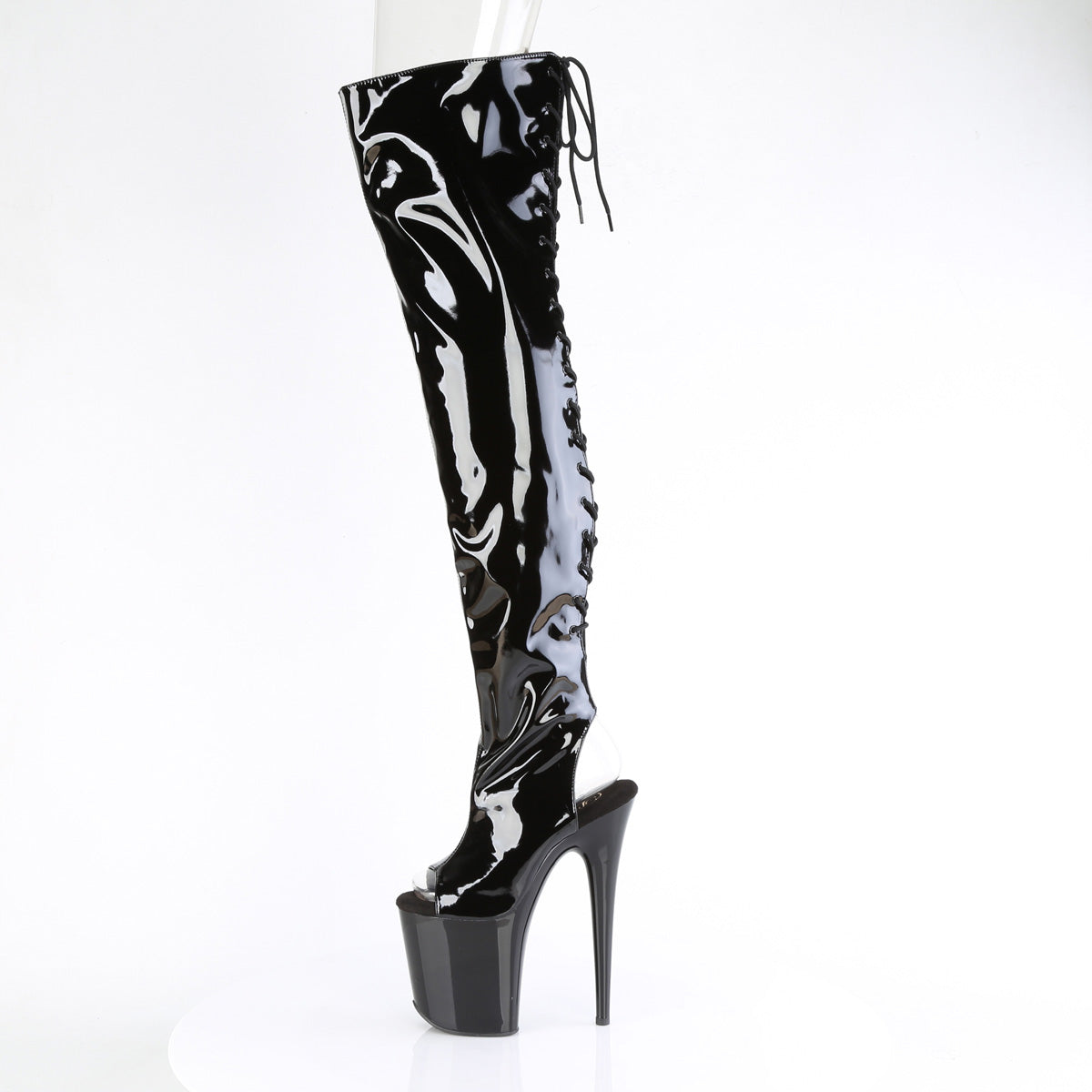 【PLEASER】FLAMINGO-3017 シューズ Blk Str Pat/Blk【取寄】
