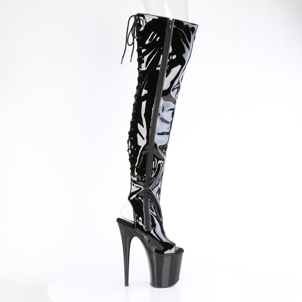 【PLEASER】FLAMINGO-3017 シューズ Blk Str Pat/Blk【取寄】