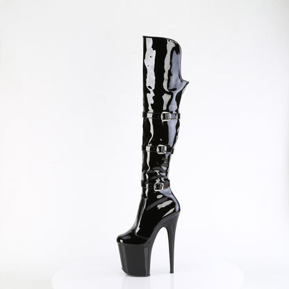 【PLEASER】FLAMINGO-3018 シューズ Blk Str. Pat/Blk【取寄】