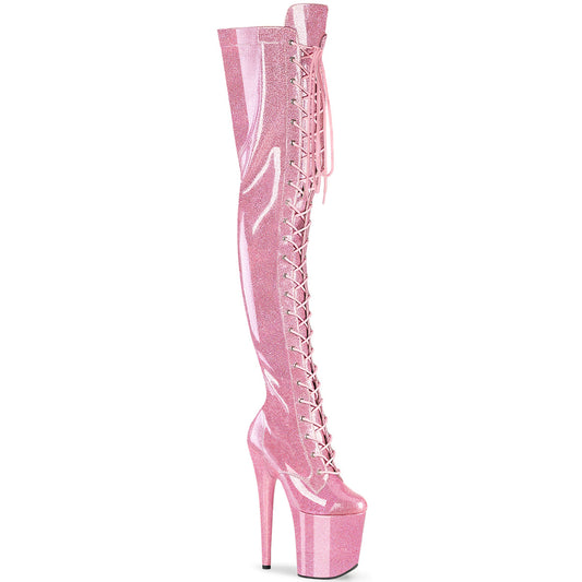 【PLEASER】FLAMINGO-3020GP プラットフォームシューズ B. Pink Glitter Pat/M【取寄】