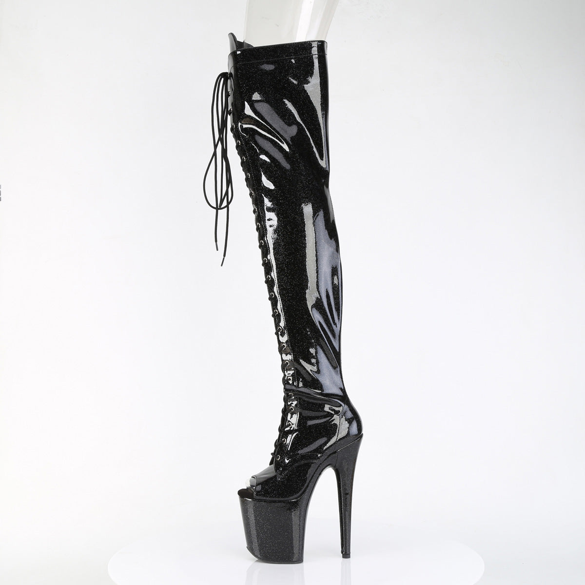 【PLEASER】FLAMINGO-3021GP シューズ Blk Glitter Pat/M【取寄】