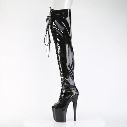 【PLEASER】FLAMINGO-3021GP シューズ Blk Glitter Pat/M【取寄】