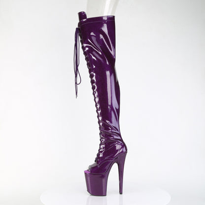 【PLEASER】FLAMINGO-3021GP シューズ Purple Glitter Pat/M【取寄】