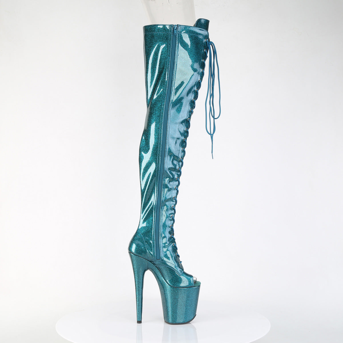 【PLEASER】FLAMINGO-3021GP シューズ Teal Glitter Pat/M【取寄】