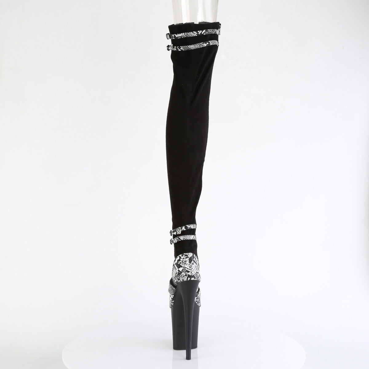 【PLEASER】FLAMINGO-3027SP シューズ Blk Faux Suede-Snake Print Faux Le./Blk Matte【取寄】