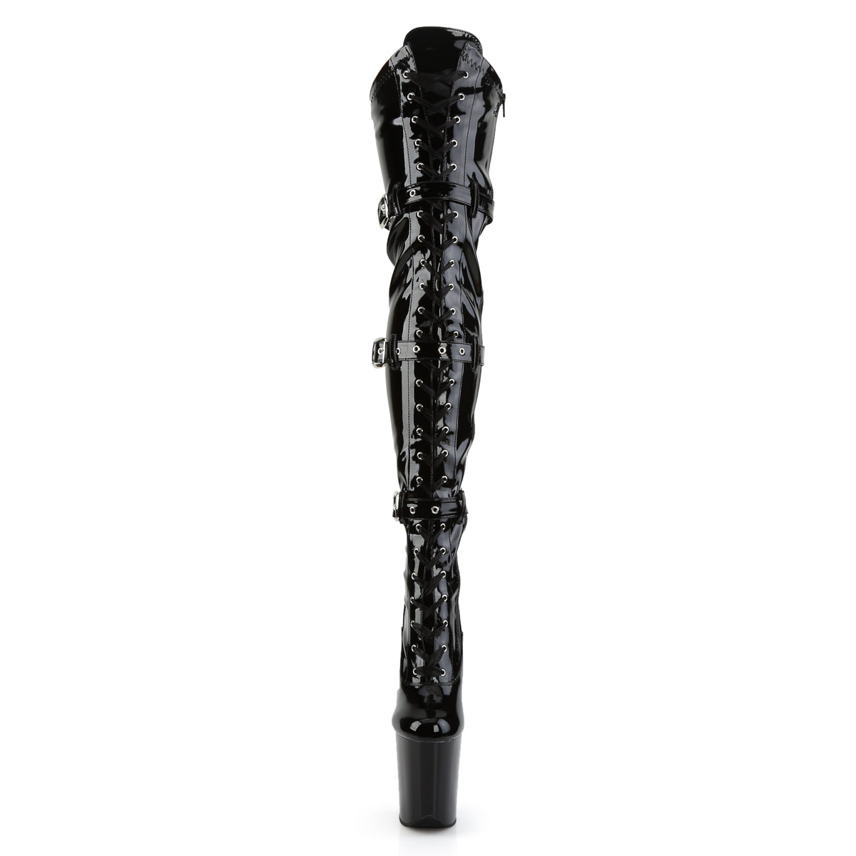 【PLEASER】FLAMINGO-3028 シューズ Blk Str Pat/Blk【取寄】