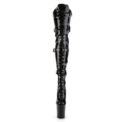 【PLEASER】FLAMINGO-3028 シューズ Blk Str Pat/Blk【取寄】