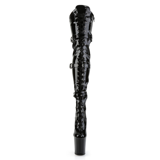 【PLEASER】FLAMINGO-3028 プラットフォームシューズ Blk Str Pat/Blk【取寄】