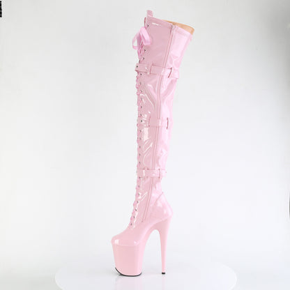 【PLEASER】FLAMINGO-3028 シューズ B. Pink Str. Pat/B. Pink【取寄】