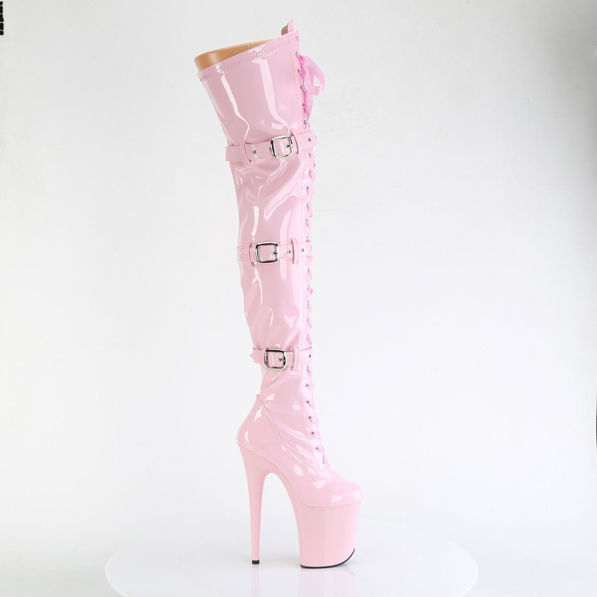 【PLEASER】FLAMINGO-3028 シューズ B. Pink Str. Pat/B. Pink【取寄】