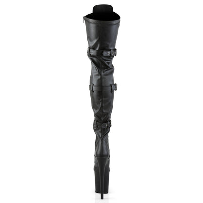 【PLEASER】FLAMINGO-3028 シューズ Blk Str Faux Leather/Blk Matte【取寄】
