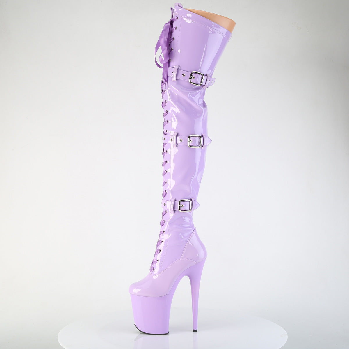 【PLEASER】FLAMINGO-3028 シューズ Lavender Str. Pat/Lavender【取寄】