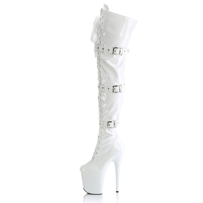 【PLEASER】FLAMINGO-3028 シューズ Wht Str. Pat/Wht【取寄】