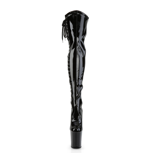 【PLEASER】FLAMINGO-3050 プラットフォームシューズ Blk Str Pat/Blk【取寄】