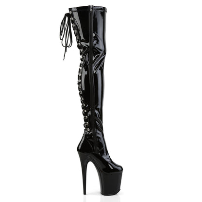 【PLEASER】FLAMINGO-3063 プラットフォームシューズ Blk Str Pat/Blk【取寄】