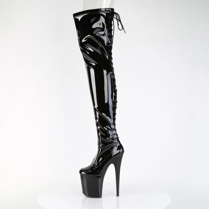 【PLEASER】FLAMINGO-3850 シューズ Blk Str. Pat/Blk【取寄】