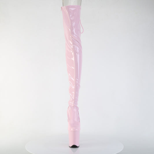 【PLEASER】FLAMINGO-3850 プラットフォームシューズ B. Pink Str. Pat/B. Pink【取寄】