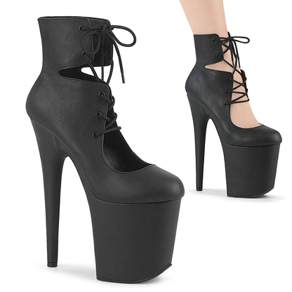 【PLEASER】FLAMINGO-800-22 シューズ Blk Faux Leather/Blk Matte【取寄】