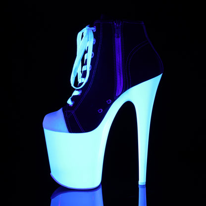 【PLEASER】FLAMINGO-800SK-02 シューズ Blk Canvas/Neon White【取寄】