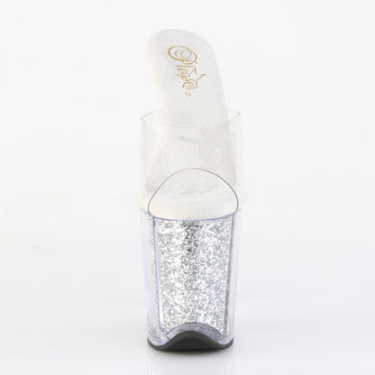 【PLEASER】FLAMINGO-801G シューズ Clr/Slv Multi Glitter【取寄】