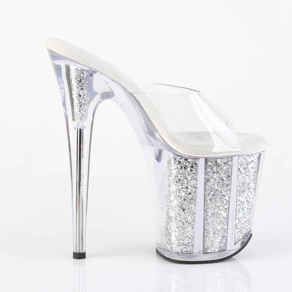 【PLEASER】FLAMINGO-801G シューズ Clr/Slv Multi Glitter【取寄】